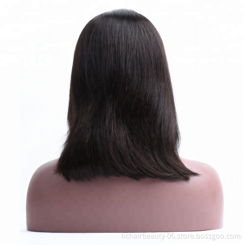 peruvian human hair wigs for black women straight hair lace frontal wigs